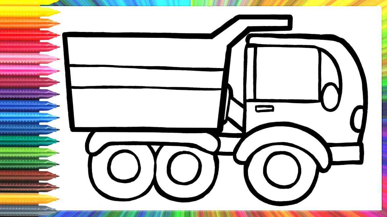 Truck Drawing, Painting & Coloring for Kids, Toddlers | Tips for Easy Drawing смотреть онлайн