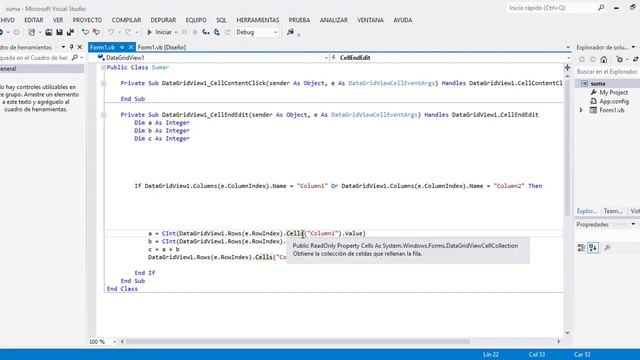Sumar en un DataGridView смотреть онлайн