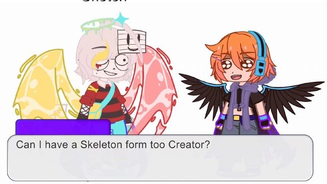 My OCs react to Jalexis's Skeleton form (Sketch!Sans)| Short Gacha skit |Info in desc| смотреть онлайн