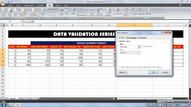 P-01 | Ms- Excel Data Validation Series | Data Validation Topic [ Whole number & Decimal ] смотреть онлайн