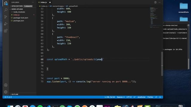 Node.js uploading image with multer and multer-sharp-resizer смотреть онлайн