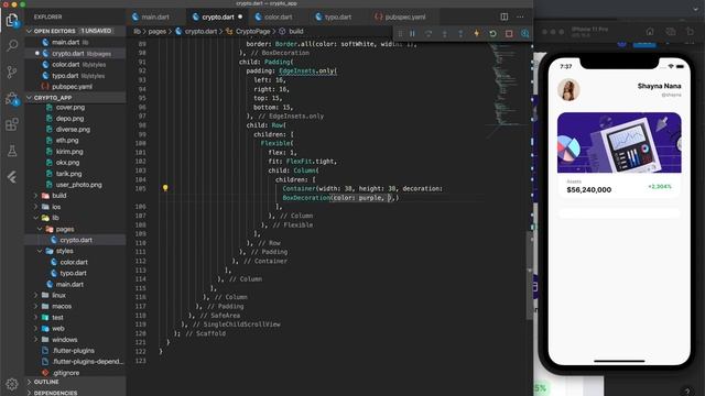 Crypto Mobile Apps UI Design Flutter Tutorial смотреть онлайн