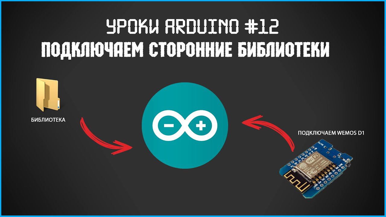 #12 Уроки Arduino. Подключаем сторонние библиотеки. Подключаем плату wemos d1 mini. смотреть онлайн