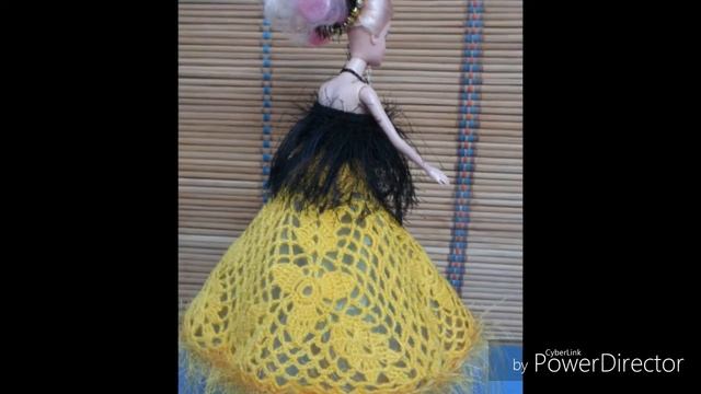 Свяжем ажурную юбку кукле. Knitting openwork skirt doll. смотреть онлайн