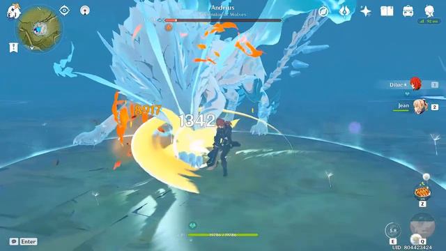 Mondstadt weekly bosses but using only Diluc x Jean | Genshin Impact Gameplay смотреть онлайн