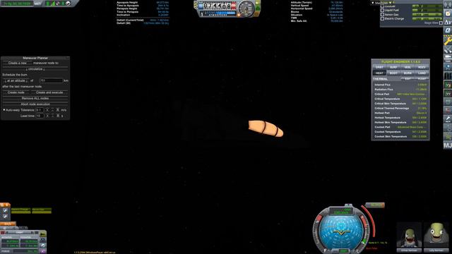 KSP mini SSTO "Flechette" Ascent & De-Orbit burn смотреть онлайн