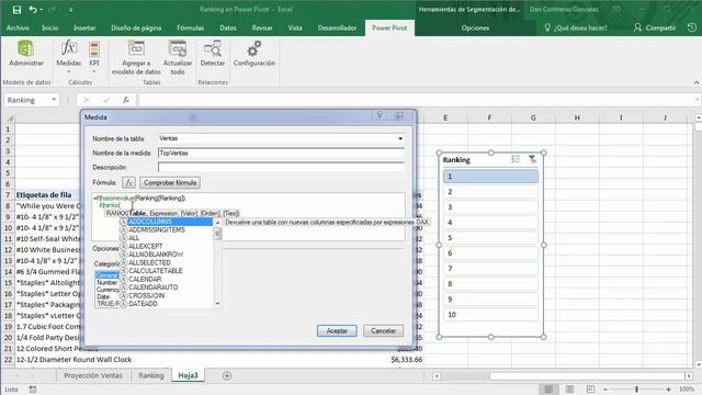 Como armar un ranking de datos en Power Pivot смотреть онлайн