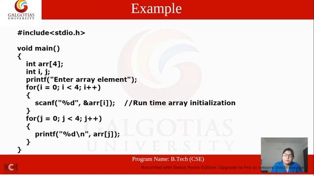 BCS01T1003, Computer Programming for Problem Solving Using C:Arrays - 2 смотреть онлайн