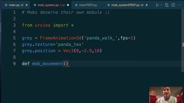 Python Minecraft with Ursina: mob animation and ai - part 9 смотреть онлайн