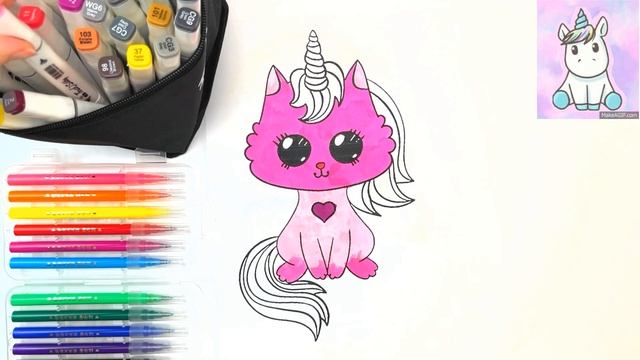 Радужный Единорог COLORING UNICORN  ??  #babypictureeasy #unicorn  #baby #раскраски #единорог #4k