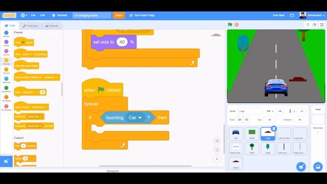 Car Game in Scratch 3.0 || Car Dodging Game || Scratch Tutorial смотреть онлайн