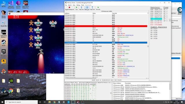 Backtrace Display value to find real value, easy-peasy, Chicken invaders 5, hack Cheat engine смотреть онлайн