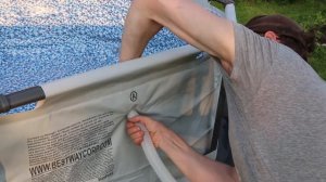 Как установить каркасный бассейн. Bestway