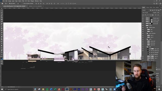 Architecture Section Render in 15 MINUTES - Enscape and Photoshop Section Tutorial смотреть онлайн