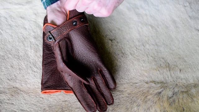 Top Peccary Winter Gloves Leather Gloves Sierra Brown Orange смотреть онлайн