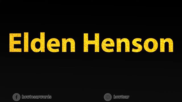 How To Pronounce Elden Henson смотреть онлайн