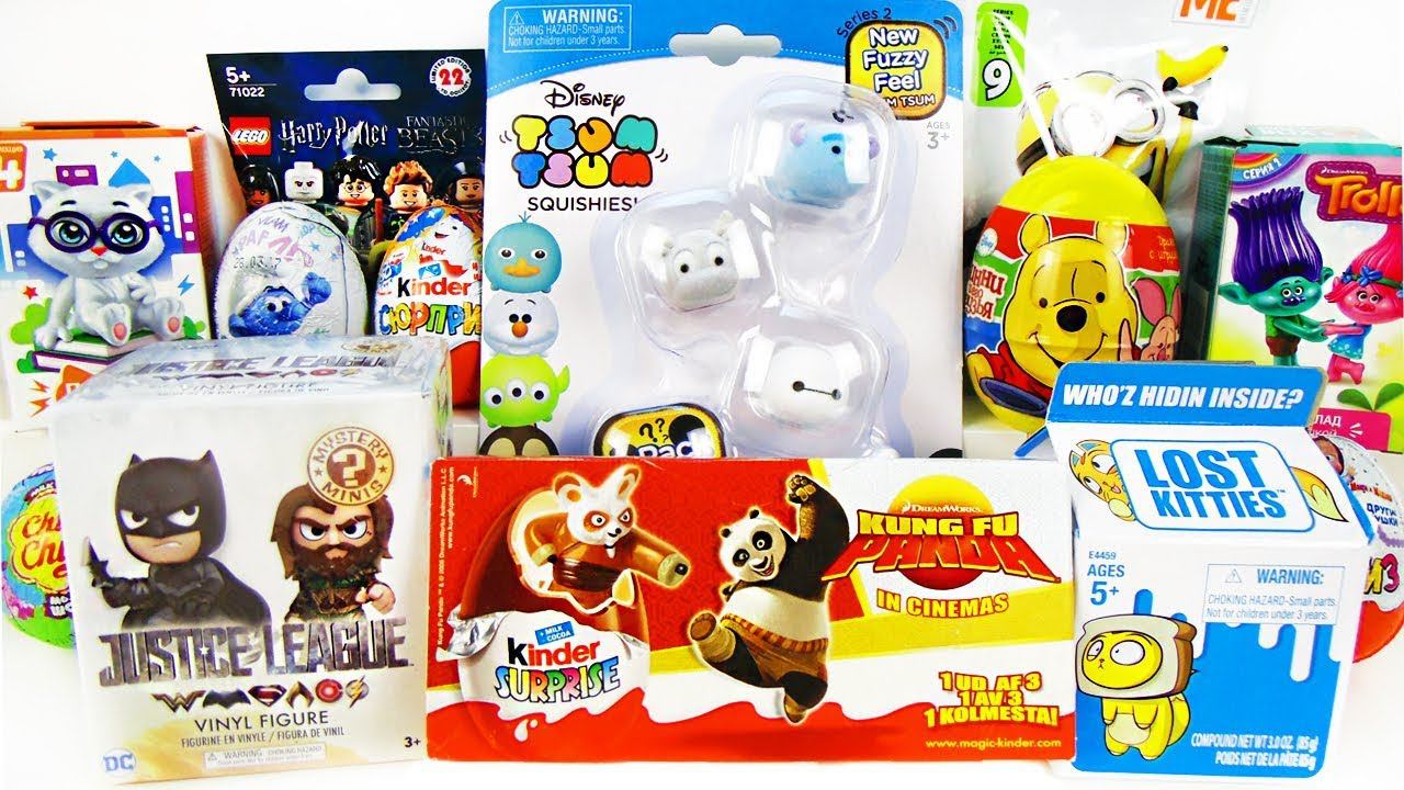 15 Киндер Сюрпризов, Unboxing Kinder Surprise Котята LOST KITTIES,Маша и Медведь,LEGO, Дисней,Лунтик