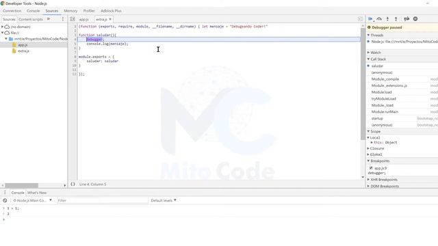 Node.js Tutorial - 11 Chrome Dev Tools смотреть онлайн