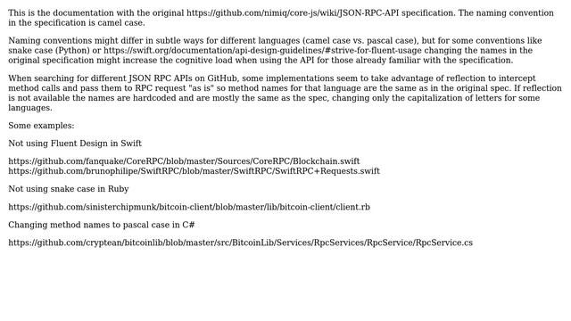 What naming convention should I use for a JSON RPC client API designed for multiple languages? смотреть онлайн