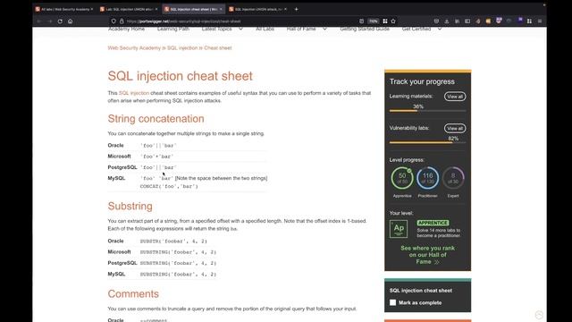 SQL injection UNION attack, retrieving multiple values in a single column - Burp (español) смотреть онлайн