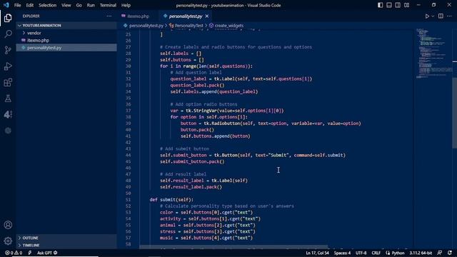 Python Personality Test wit Tkinter смотреть онлайн