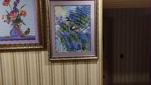 картина крестом Синицы и сирень смотреть онлайн