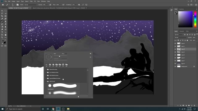 Landscapes in Photoshop | 2021 starry night |Photoshop Bangla Tutoria смотреть онлайн