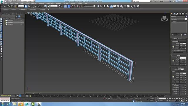 3ds Max 04-10 Railing Fencing Rollout смотреть онлайн