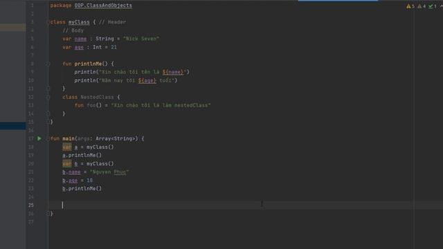 Tự học lập trình kotlin #13 : Class and Object смотреть онлайн