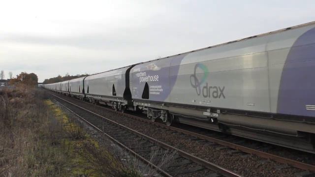 Class 66 718 Liverpool Biomass Tml to Drax Aes 20/11/19 смотреть онлайн