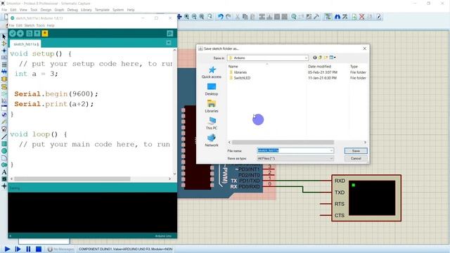 Serial Monitor (Arduino Proteus Simulation)