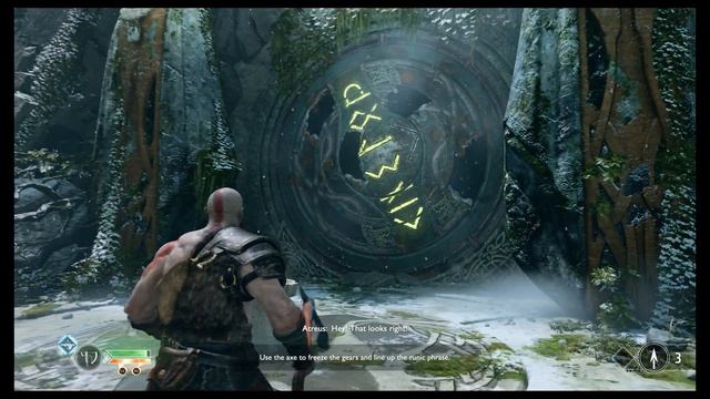 God of War - Path To The Mountain: Line Up Runic Phrase (Freeze Gears) Gate Puzzle Gameplay (2018) смотреть онлайн