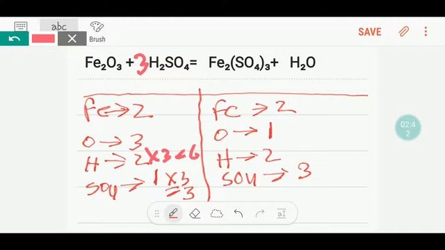 Fe2O3+H2SO4=Fe2(SO4)3+H2O Balanced Equation|| Balanced equation for Iron iii oxide and Sulfuric aci смотреть онлайн