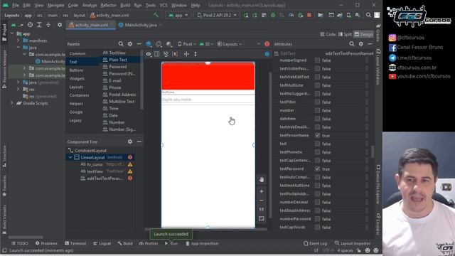 Componente EditText / PlainText [Curso de Android Studio] - Aula 19 смотреть онлайн