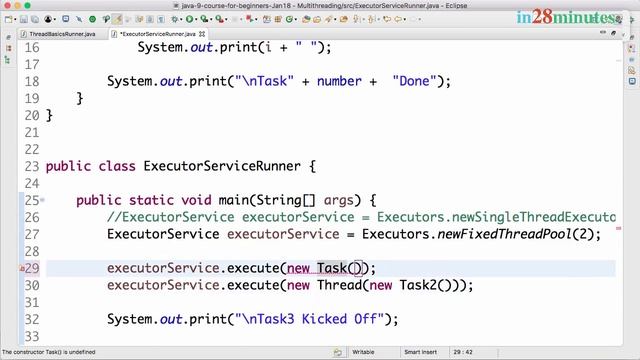 Java Executor Service Tutorial - 2 - Customizing number of Threads смотреть онлайн