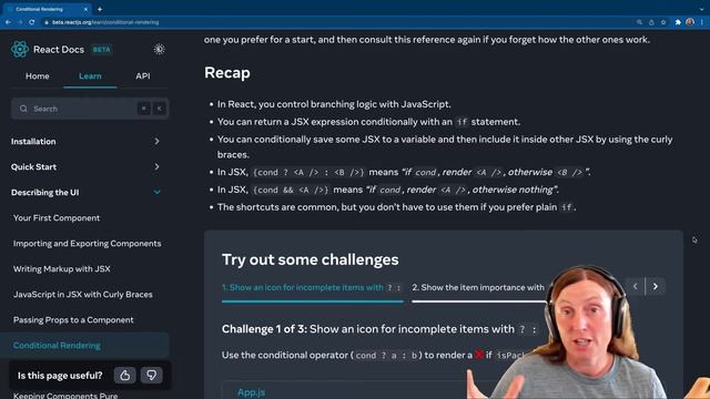 Conditional Rendering in JavaScript and React смотреть онлайн