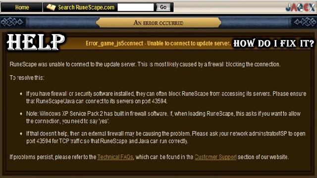 Runescape - Please help me - Error_game_js5connect - Can't play RS смотреть онлайн