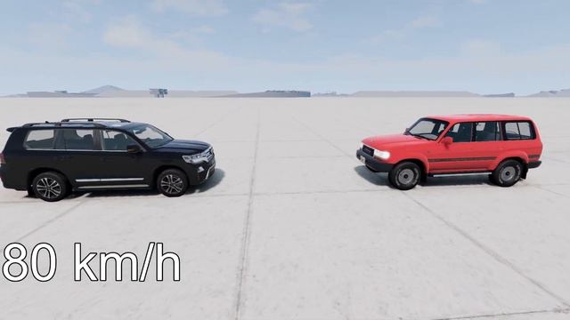 TOYOTA LC 80 vs TOYOTA LC 200! 150 Km/H CRASH TEST! - BeamNg Drive смотреть онлайн