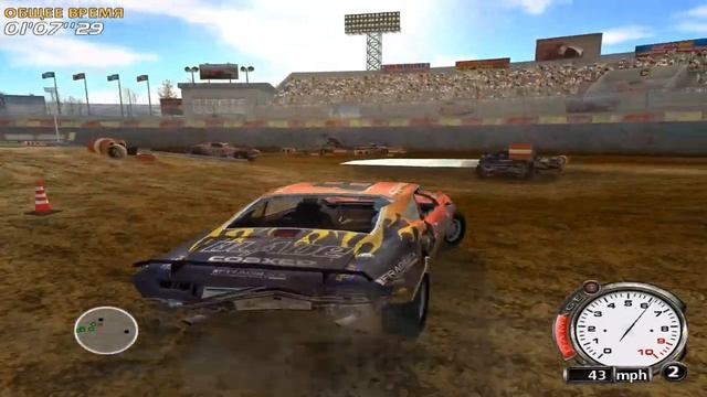 Прохождение FlatOut. Каскадерские трюки - Super Mud Mayhem (Гонки на выживание) смотреть онлайн