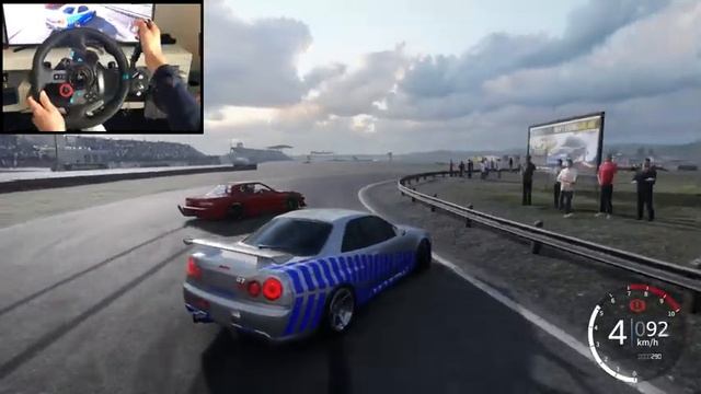 NISSAN SKYLINE GT-R R34 Fast and Furious - CarX Drift Racing Online - Logitech g29 gameplay смотреть онлайн