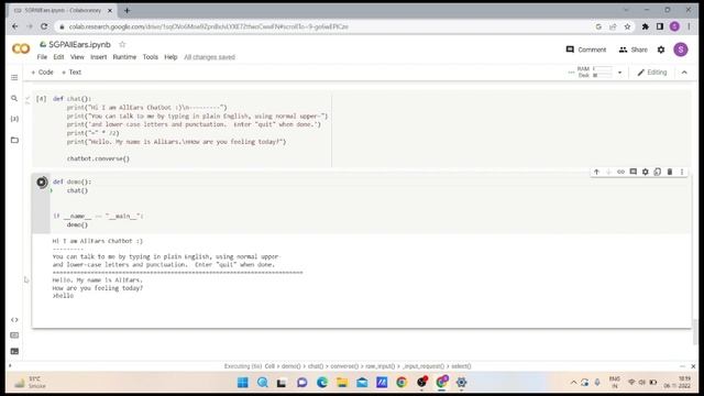 AllEars - AI Chatbot Therapist | Chatbot | Python | Colab | Therapist смотреть онлайн