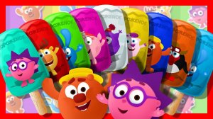 Разноцветное МОРОЖЕНОЕ - Учим цвета и цифры вместе с игрушками СМЕШАРИКИ