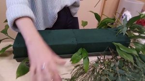 Делаем цветочную композицию для стола часть 1,  мастер класс флористика