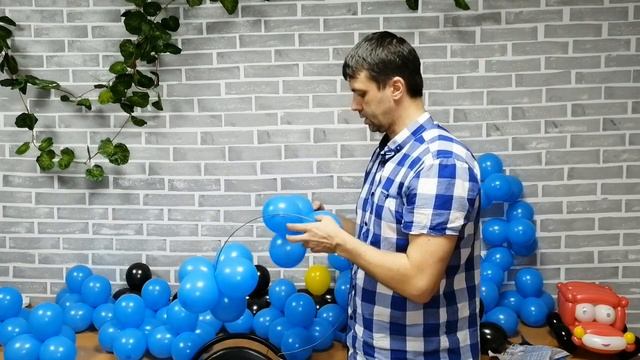 Цифра из шаров на каркасе своими руками. смотреть онлайн