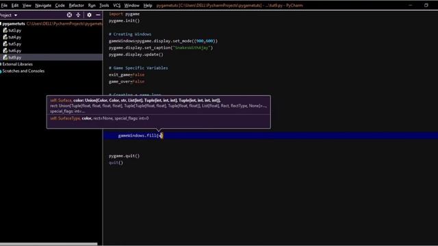 Creating Ground For Our Snakes Game - Python Game Development Using Pygame In Hindi #9 смотреть онлайн