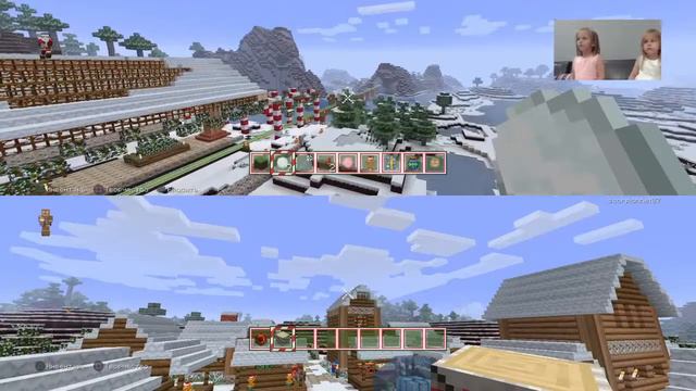 Мила и Ника выживают в Minecraft смотреть онлайн