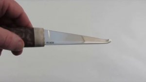 Нож для снятия камуса «КАМУСНИК» 95Х18, кап клена, рог лося