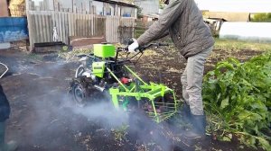 КОПАЕМ КАРТОФЕЛЬ МОТОБЛОКОМ!!!