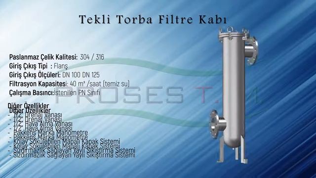 Tekli DN100 ve DN 125 Flanş Bağlantılı Torba Filtre Kapları смотреть онлайн