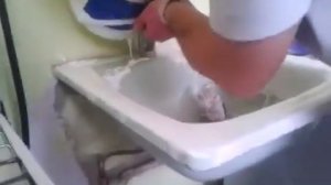 Реставрация раковины жидким акрилом